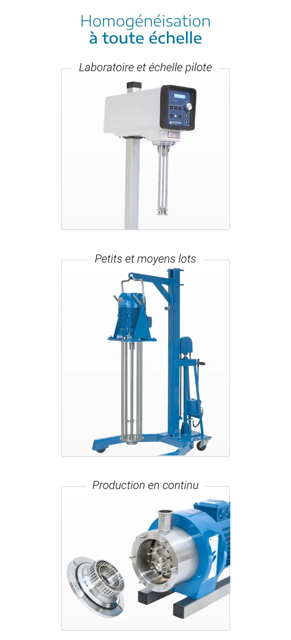 Mélangeurs homogénéisateurs Silverson